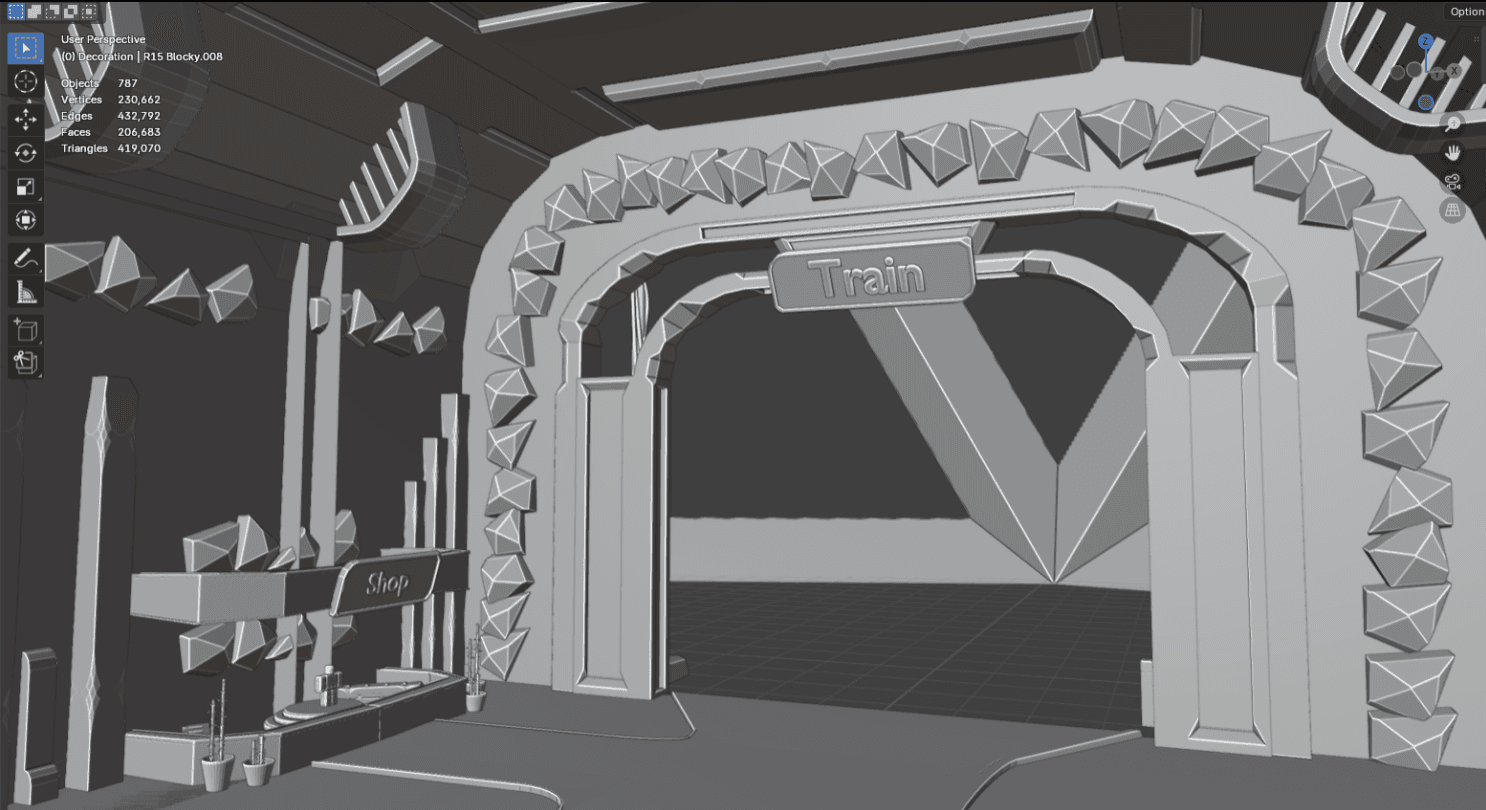 OUTRUN Train & Shop Area